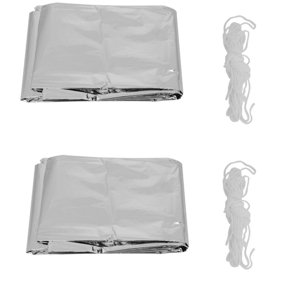 Survival Blanket Reflective - 2 Peças de Cobertor de Emergência