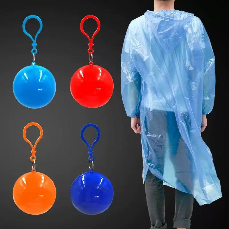 Emergency Poncho Rain - Capa de Chuva Descartável em Bola