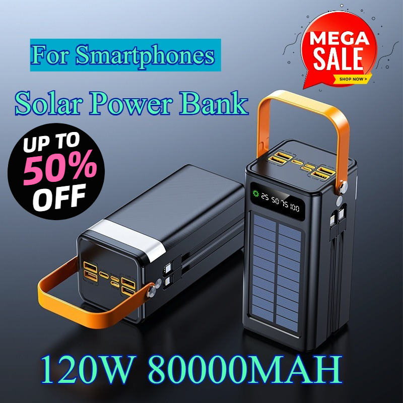Solar Emergency Charger - Power Bank Solar de 80000mAh 120W