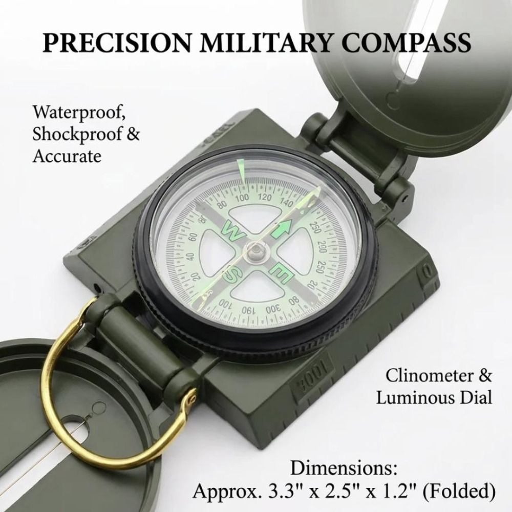 Bússola profissional à prova d - Compass Lensatic avaliação e preço